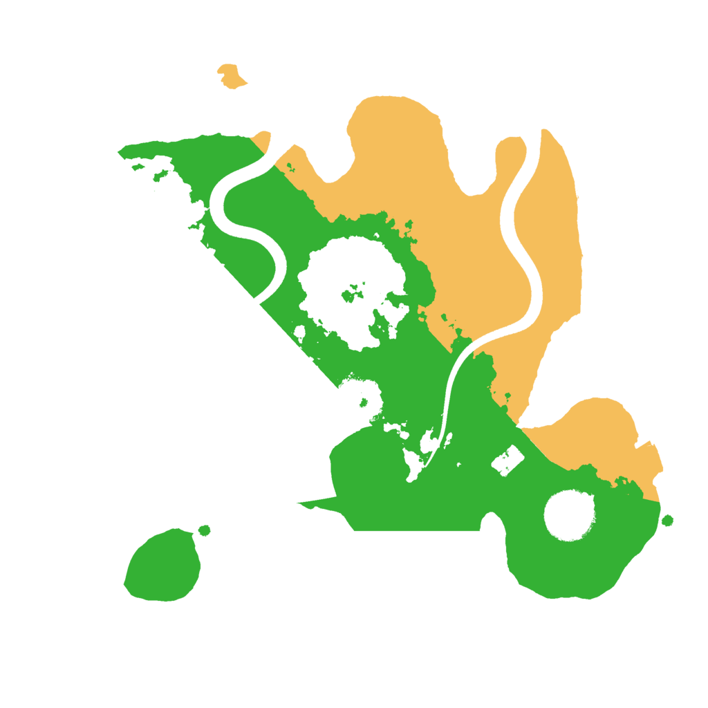 Biome Rust Map: Procedural Map, Size: 2500, Seed: 45666