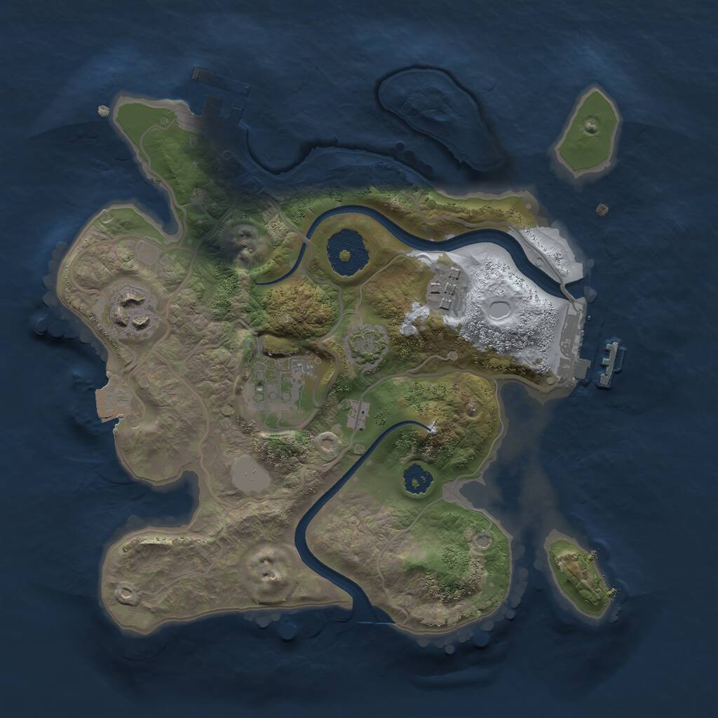 Rust Map: Procedural Map, Size: 2500, Seed: 1312, 7 Monuments