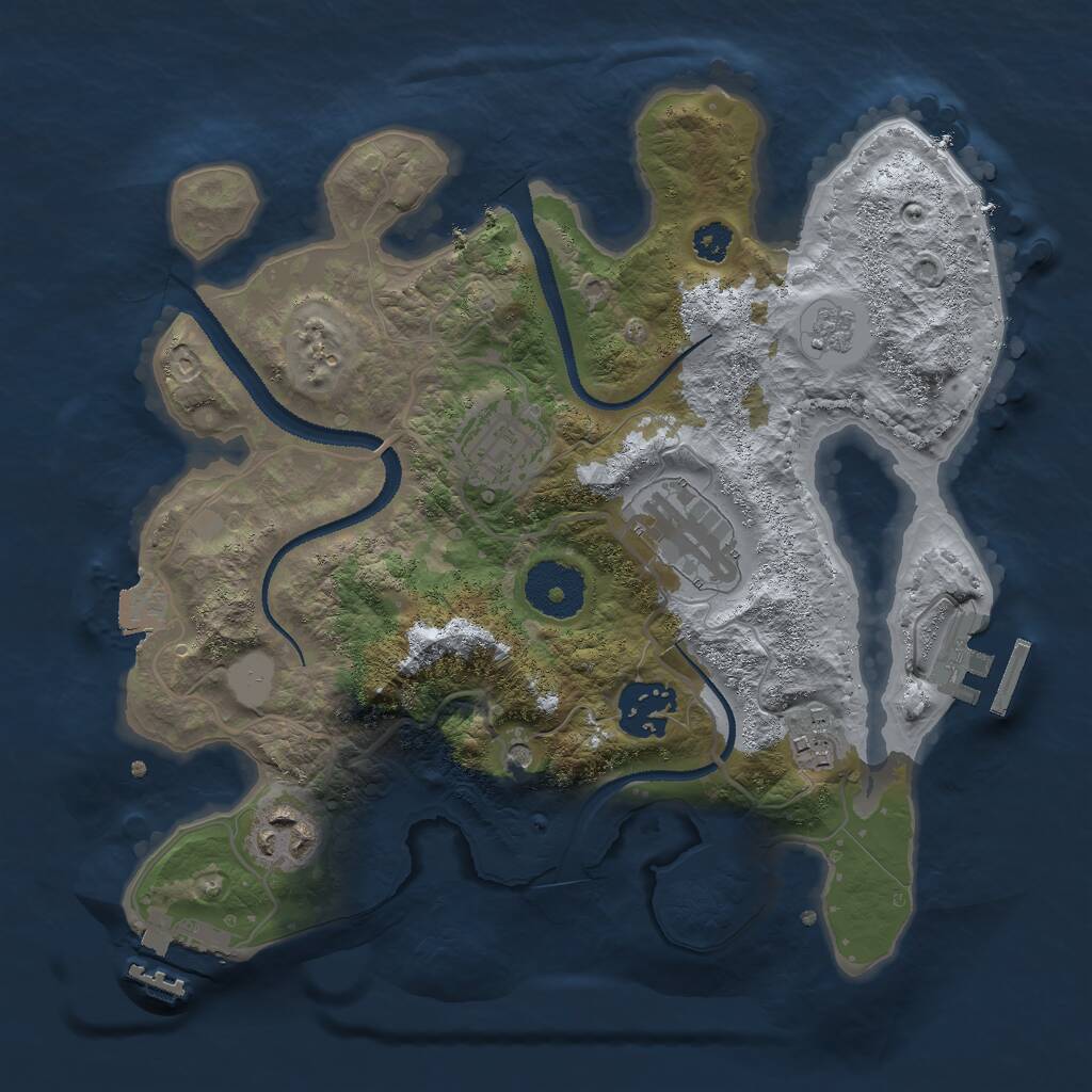 Rust Map: Procedural Map, Size: 2800, Seed: 815508237, 10 Monuments