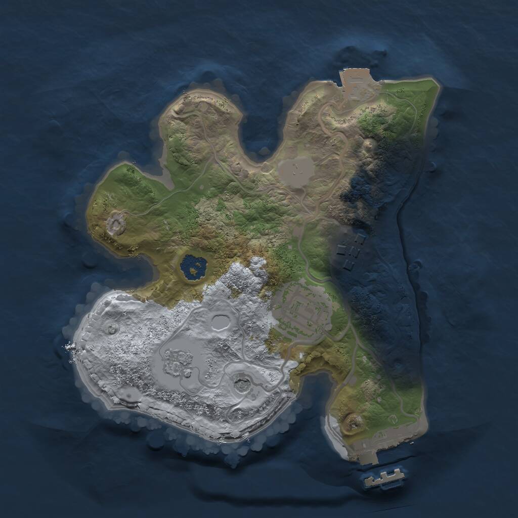 Rust Map: Procedural Map, Size: 2000, Seed: 1548782, 6 Monuments