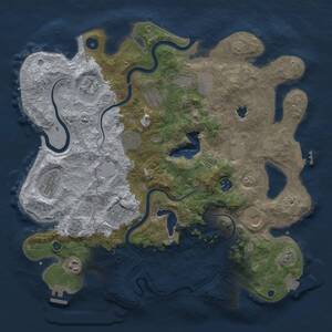 Thumbnail Rust Map: Procedural Map, Size: 4000, Seed: 1539127468, 17 Monuments