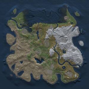 Thumbnail Rust Map: Procedural Map, Size: 4000, Seed: 18249345, 15 Monuments