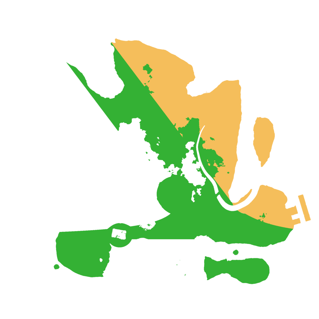 Biome Rust Map: Procedural Map, Size: 2400, Seed: 1001001