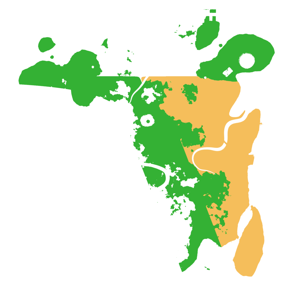 Biome Rust Map: Procedural Map, Size: 3500, Seed: 648057