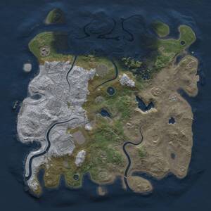 Thumbnail Rust Map: Procedural Map, Size: 4000, Seed: 56874552, 15 Monuments