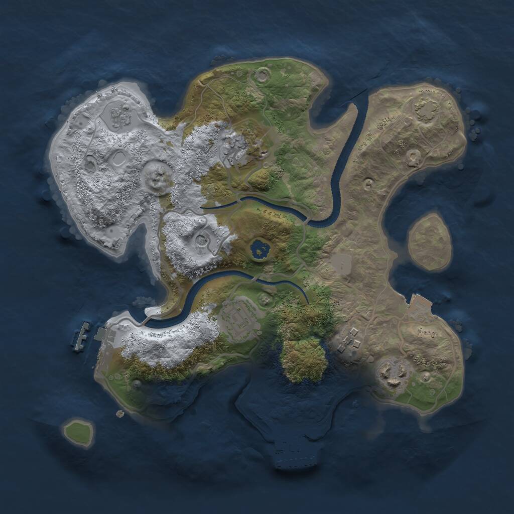 Rust Map: Procedural Map, Size: 2700, Seed: 48883, 10 Monuments