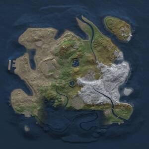 Thumbnail Rust Map: Procedural Map, Size: 3000, Seed: 12859, 11 Monuments