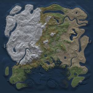 Thumbnail Rust Map: Procedural Map, Size: 5000, Seed: 89498489, 16 Monuments