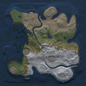 Thumbnail Rust Map: Procedural Map, Size: 3000, Seed: 1565209634, 11 Monuments