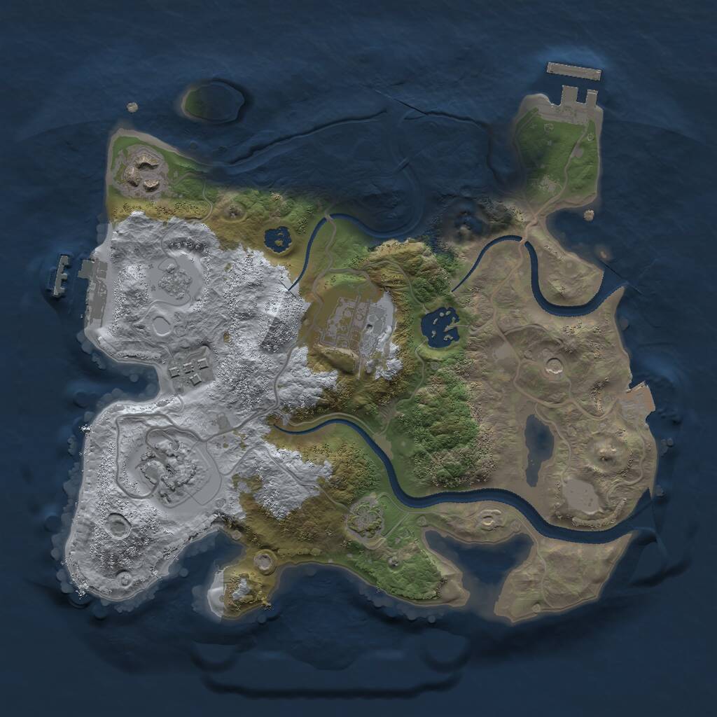 Rust Map: Procedural Map, Size: 2700, Seed: 42042020, 11 Monuments