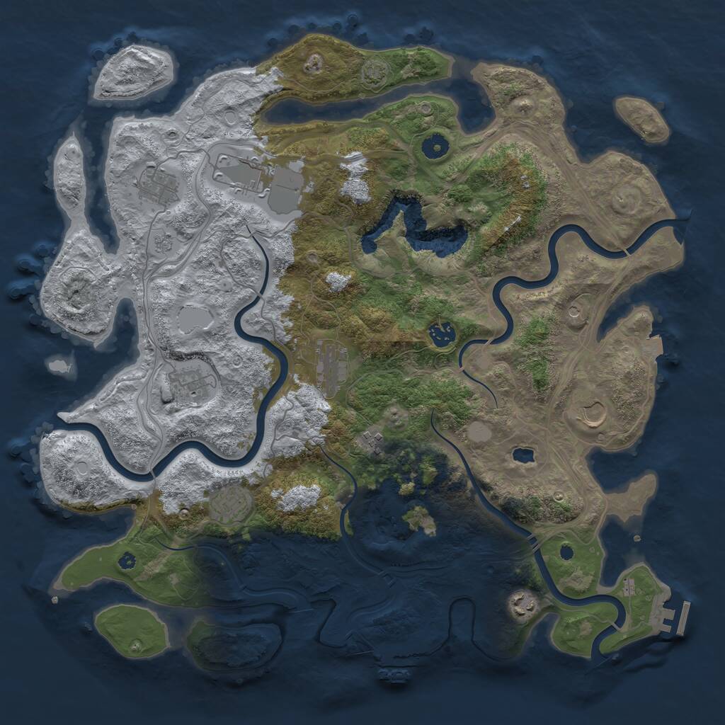 Rust Map: Procedural Map, Size: 4250, Seed: 900302, 15 Monuments