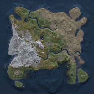 Thumbnail Rust Map: Procedural Map, Size: 3750, Seed: 2129101564, 16 Monuments