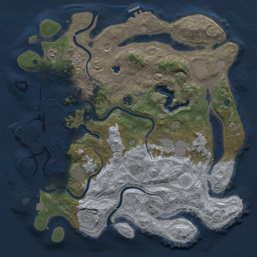 Rust Map: Procedural Map, Size: 4250, Seed: 285895697, 15 Monuments