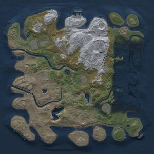 Thumbnail Rust Map: Procedural Map, Size: 4250, Seed: 2072590241, 17 Monuments