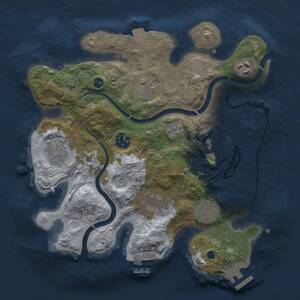Thumbnail Rust Map: Procedural Map, Size: 3000, Seed: 935915169, 13 Monuments