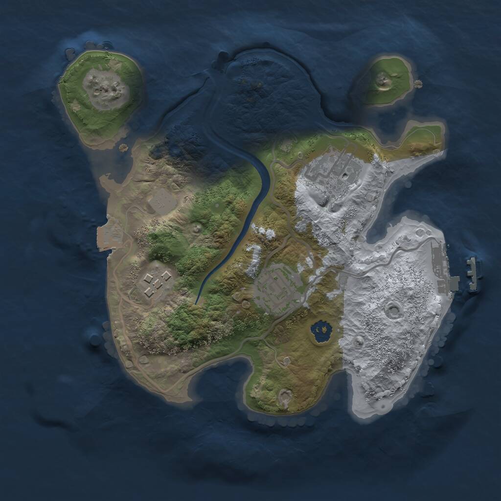 Rust Map: Procedural Map, Size: 2350, Seed: 806825462, 5 Monuments