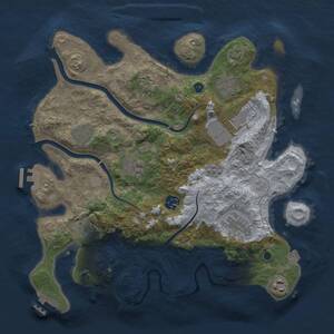 Thumbnail Rust Map: Procedural Map, Size: 3500, Seed: 1369518553, 16 Monuments