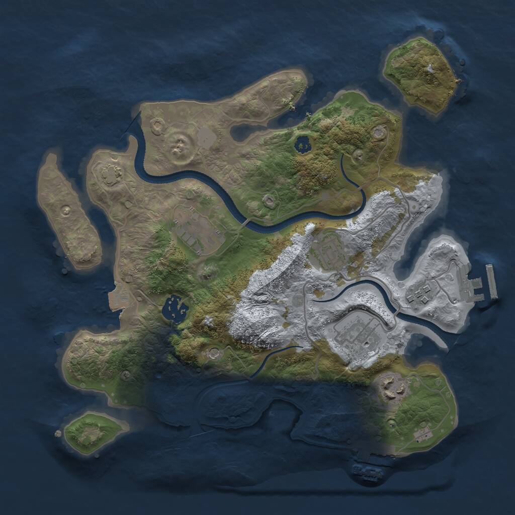 Rust Map: Procedural Map, Size: 3000, Seed: 1454516165, 11 Monuments