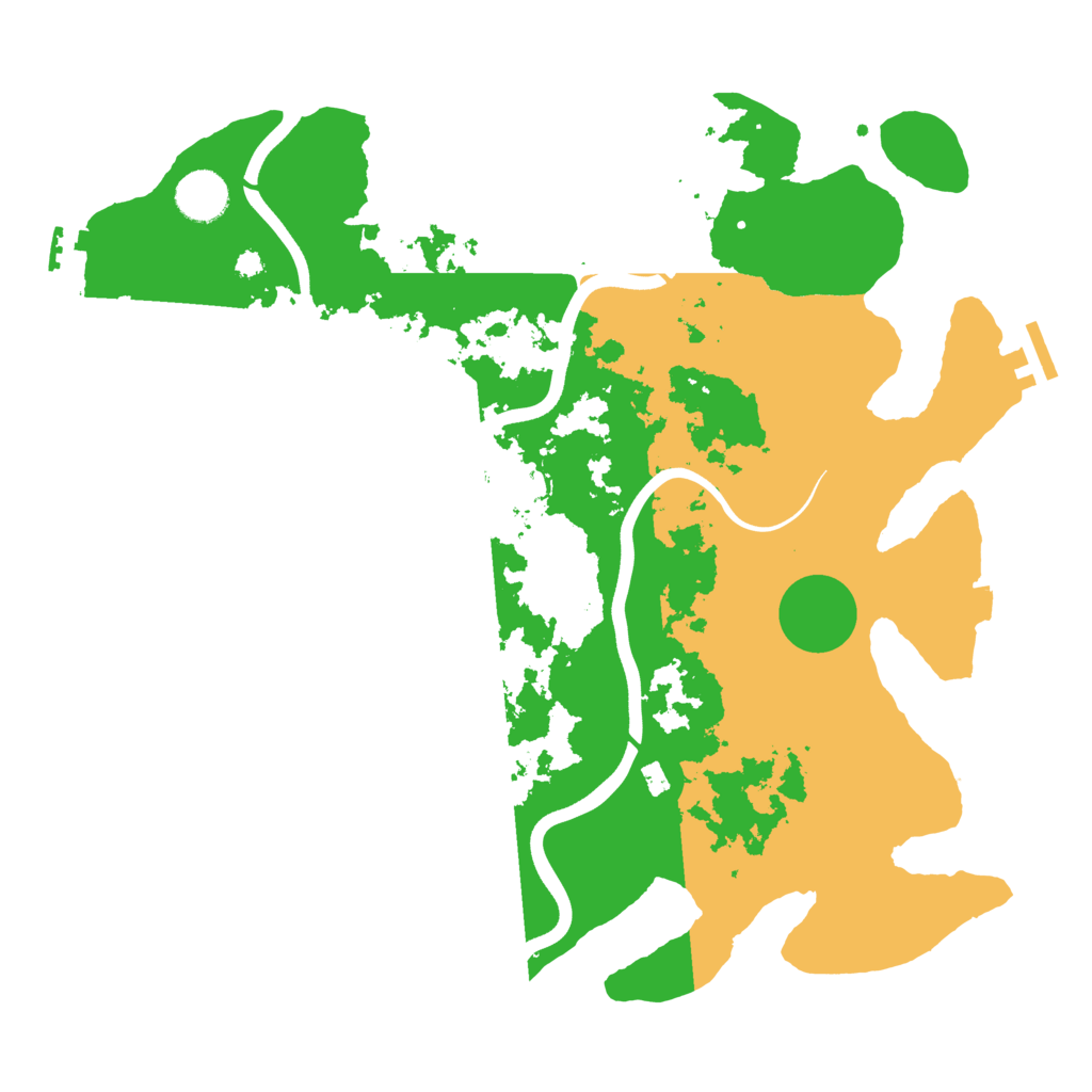 Biome Rust Map: Procedural Map, Size: 3700, Seed: 296919691