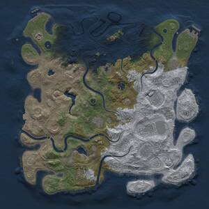 Thumbnail Rust Map: Procedural Map, Size: 4250, Seed: 1107969178, 17 Monuments