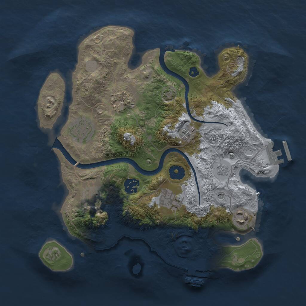 Rust Map: Procedural Map, Size: 3000, Seed: 24136, 13 Monuments