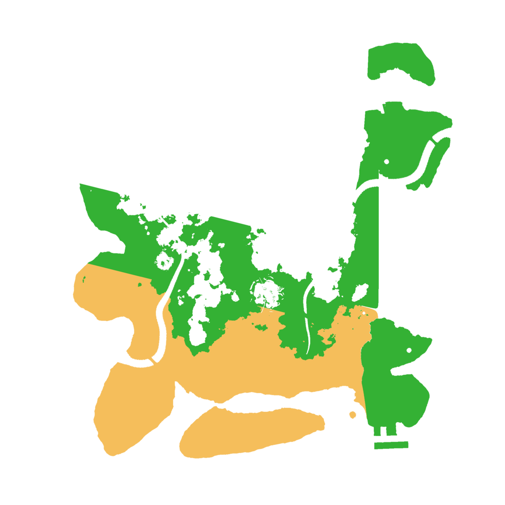 Biome Rust Map: Procedural Map, Size: 3000, Seed: 136543