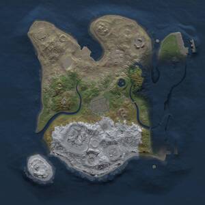 Thumbnail Rust Map: Procedural Map, Size: 2500, Seed: 15235, 10 Monuments