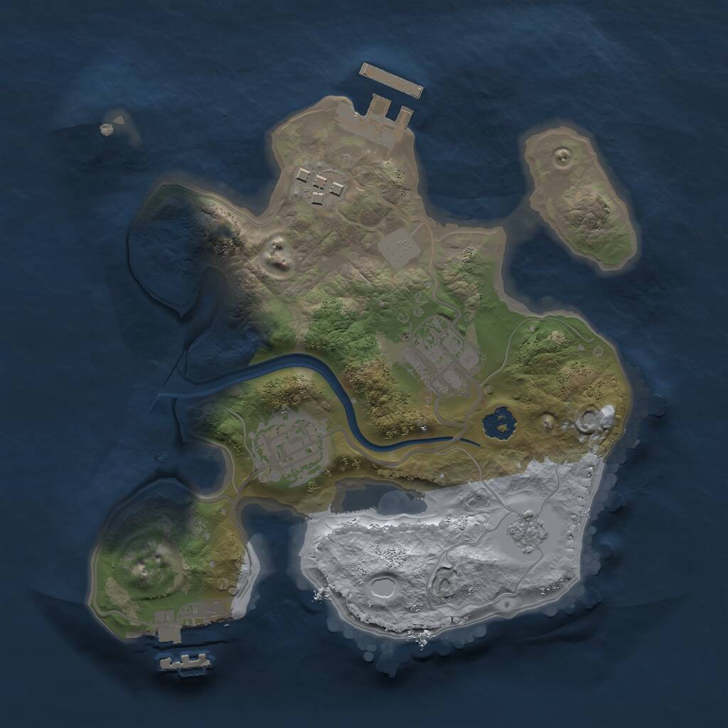 Rust Map: Procedural Map, Size: 2255, Seed: 354546456, 7 Monuments