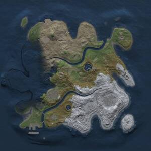 Thumbnail Rust Map: Procedural Map, Size: 3000, Seed: 22157, 9 Monuments