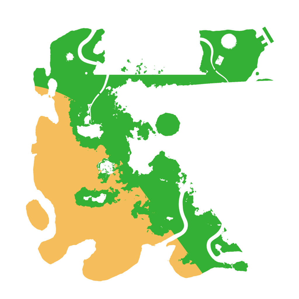 Biome Rust Map: Procedural Map, Size: 3500, Seed: 954684207