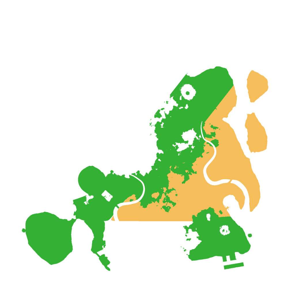 Biome Rust Map: Procedural Map, Size: 3000, Seed: 63842