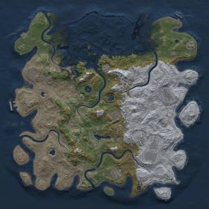 Thumbnail Rust Map: Procedural Map, Size: 4700, Seed: 1033720644, 16 Monuments