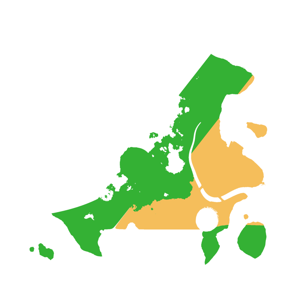Biome Rust Map: Procedural Map, Size: 2500, Seed: 12664213