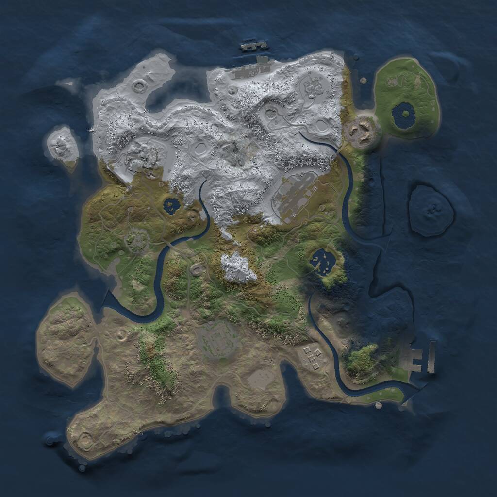 Rust Map: Procedural Map, Size: 3000, Seed: 1668416996, 12 Monuments