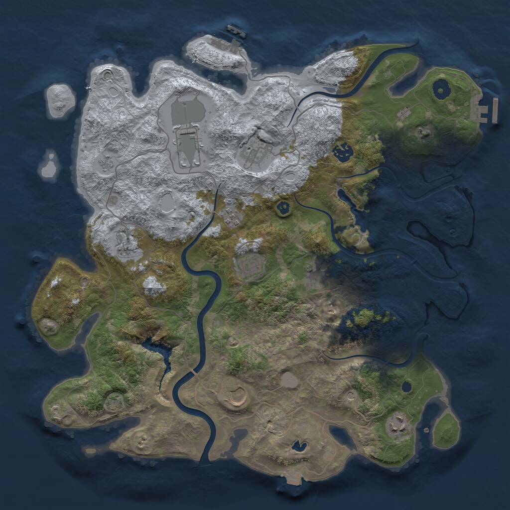 Rust Map: Procedural Map, Size: 4000, Seed: 519179552, 15 Monuments