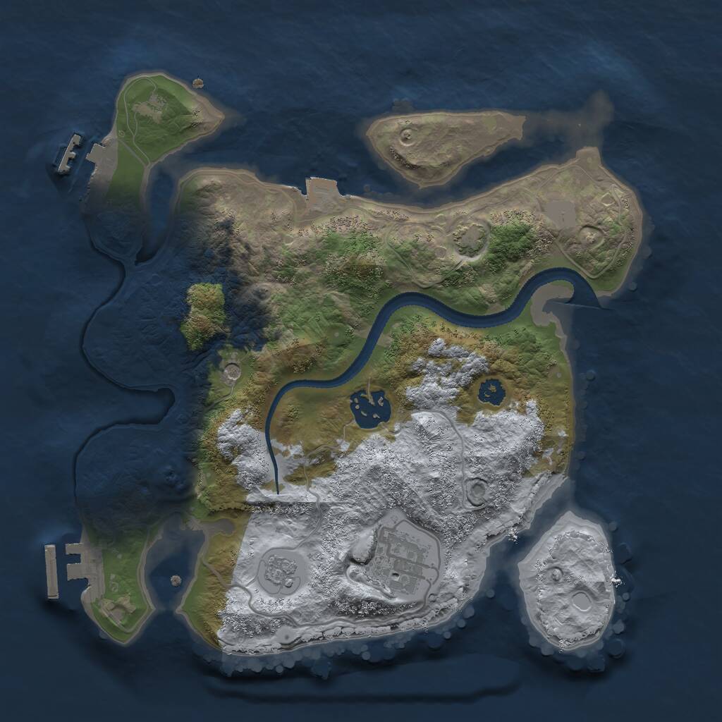 Rust Map: Procedural Map, Size: 2700, Seed: 1753920102, 8 Monuments