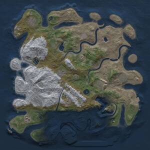 Thumbnail Rust Map: Procedural Map, Size: 4000, Seed: 1308720179, 14 Monuments