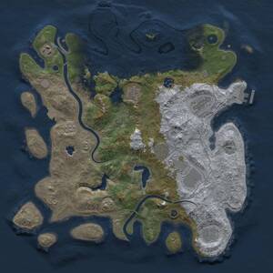 Thumbnail Rust Map: Procedural Map, Size: 4000, Seed: 710000, 14 Monuments