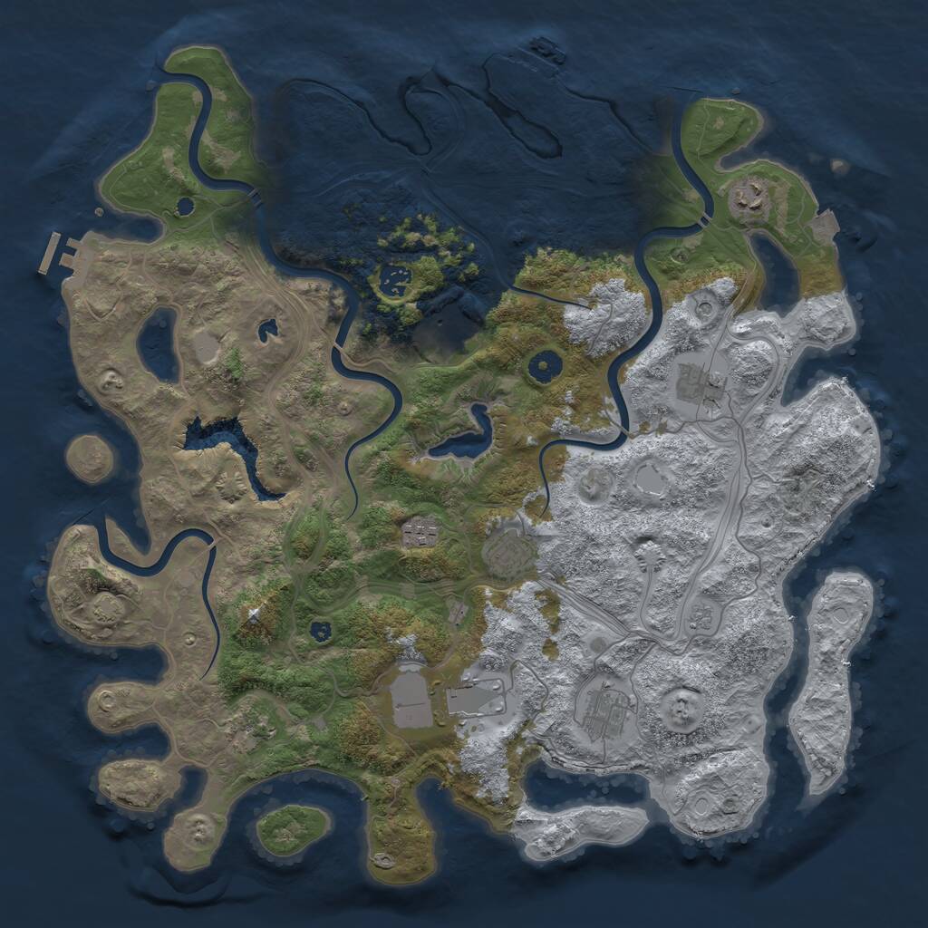 Rust Map: Procedural Map, Size: 4300, Seed: 900305, 15 Monuments