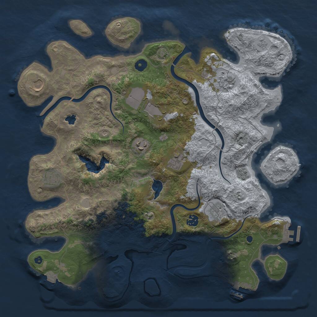Rust Map: Procedural Map, Size: 4000, Seed: 56448, 15 Monuments