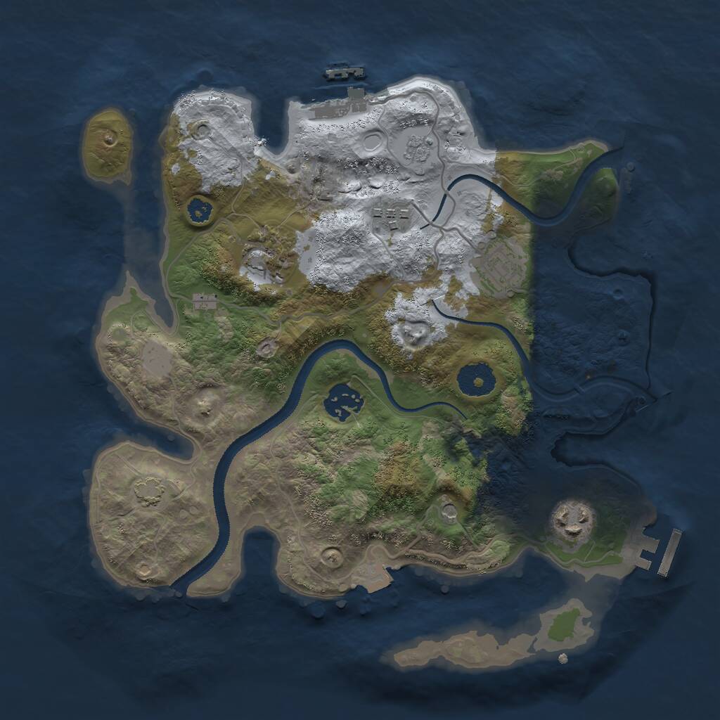 Rust Map: Procedural Map, Size: 3000, Seed: 23568934, 11 Monuments