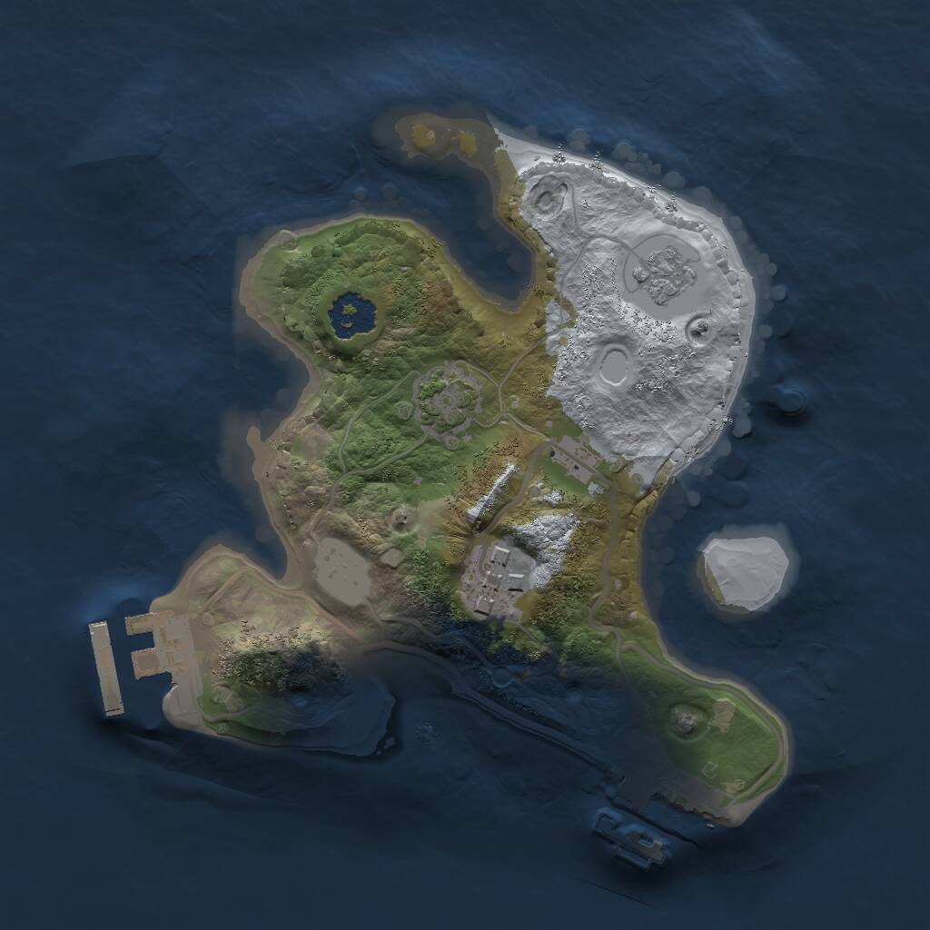 Rust Map: Procedural Map, Size: 2000, Seed: 3012, 6 Monuments