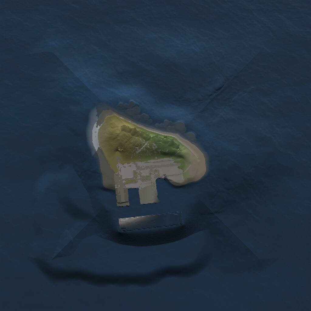 Rust Map: Procedural Map, Size: 1000, Seed: 80512, 2 Monuments