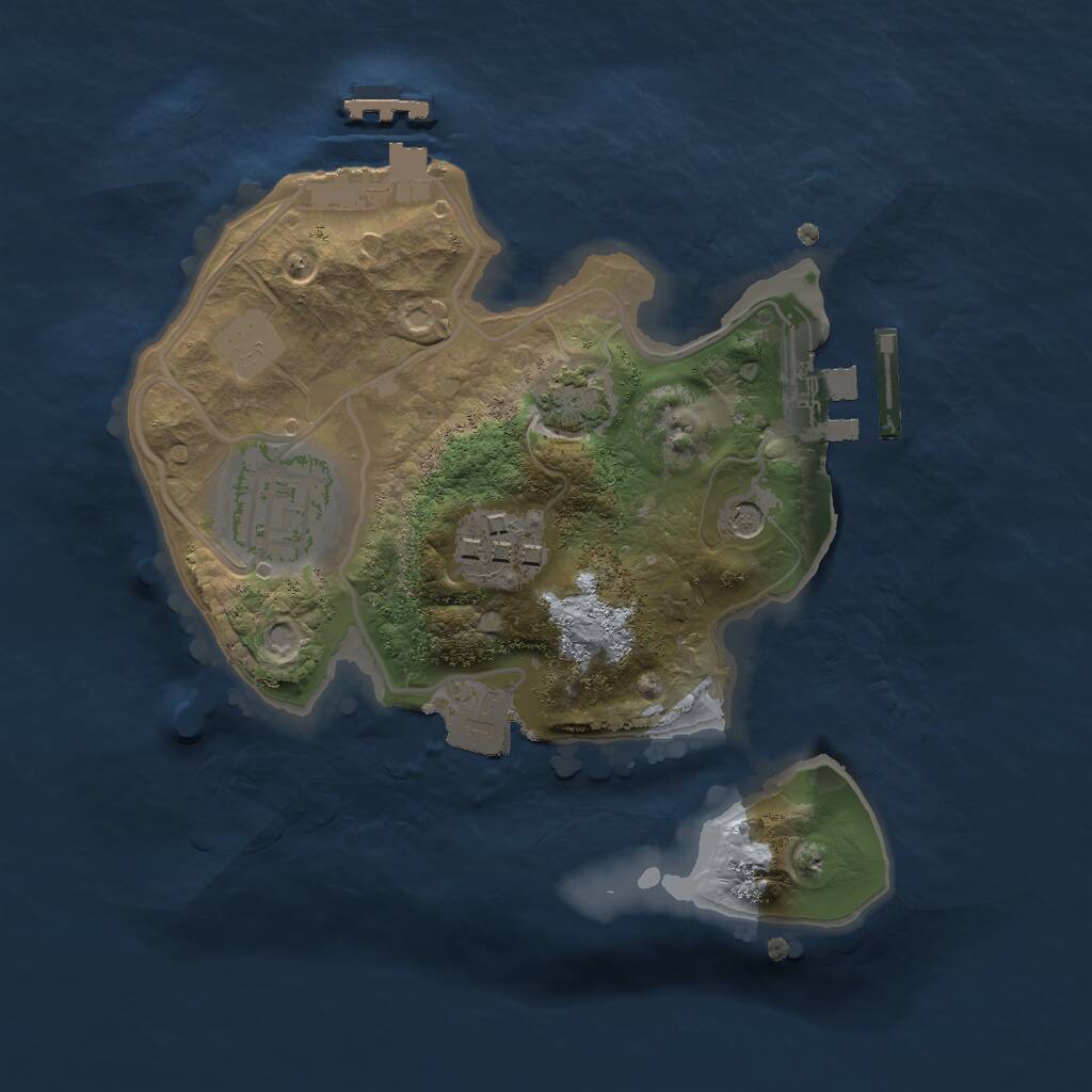 Rust Map: Procedural Map, Size: 2000, Seed: 471196478, 7 Monuments