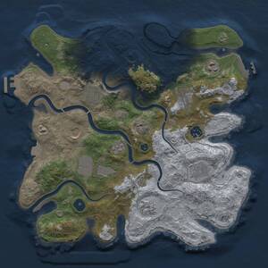 Thumbnail Rust Map: Procedural Map, Size: 3500, Seed: 875447, 15 Monuments