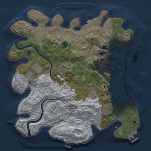 Thumbnail Rust Map: Procedural Map, Size: 3750, Seed: 411008324, 16 Monuments