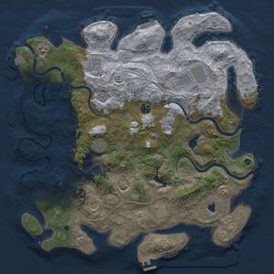 Thumbnail Rust Map: Procedural Map, Size: 4250, Seed: 1911900054, 15 Monuments