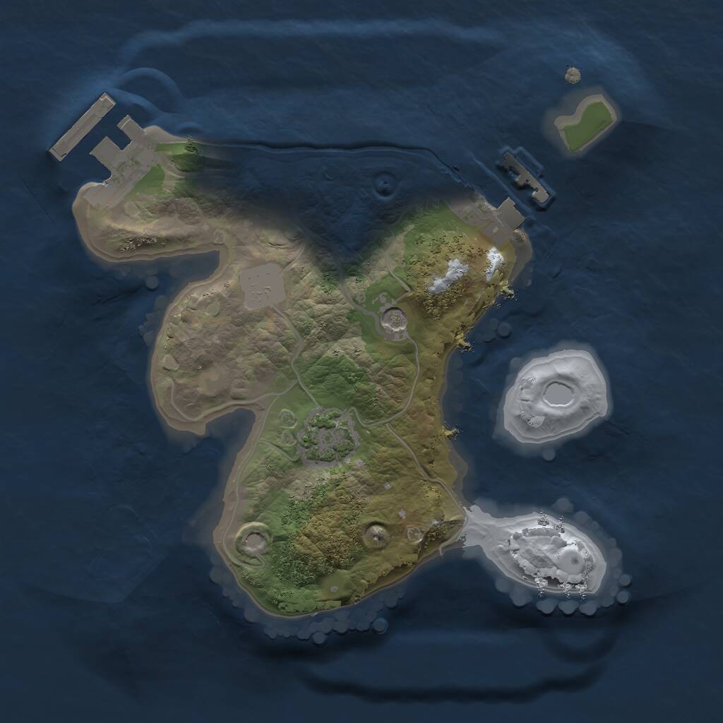 Rust Map: Procedural Map, Size: 1800, Seed: 998250655, 5 Monuments
