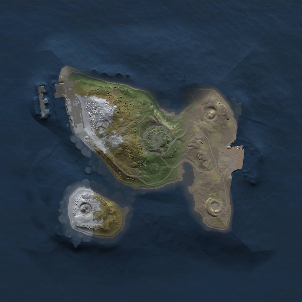 Rust Map: Procedural Map, Size: 1500, Seed: 45736, 3 Monuments