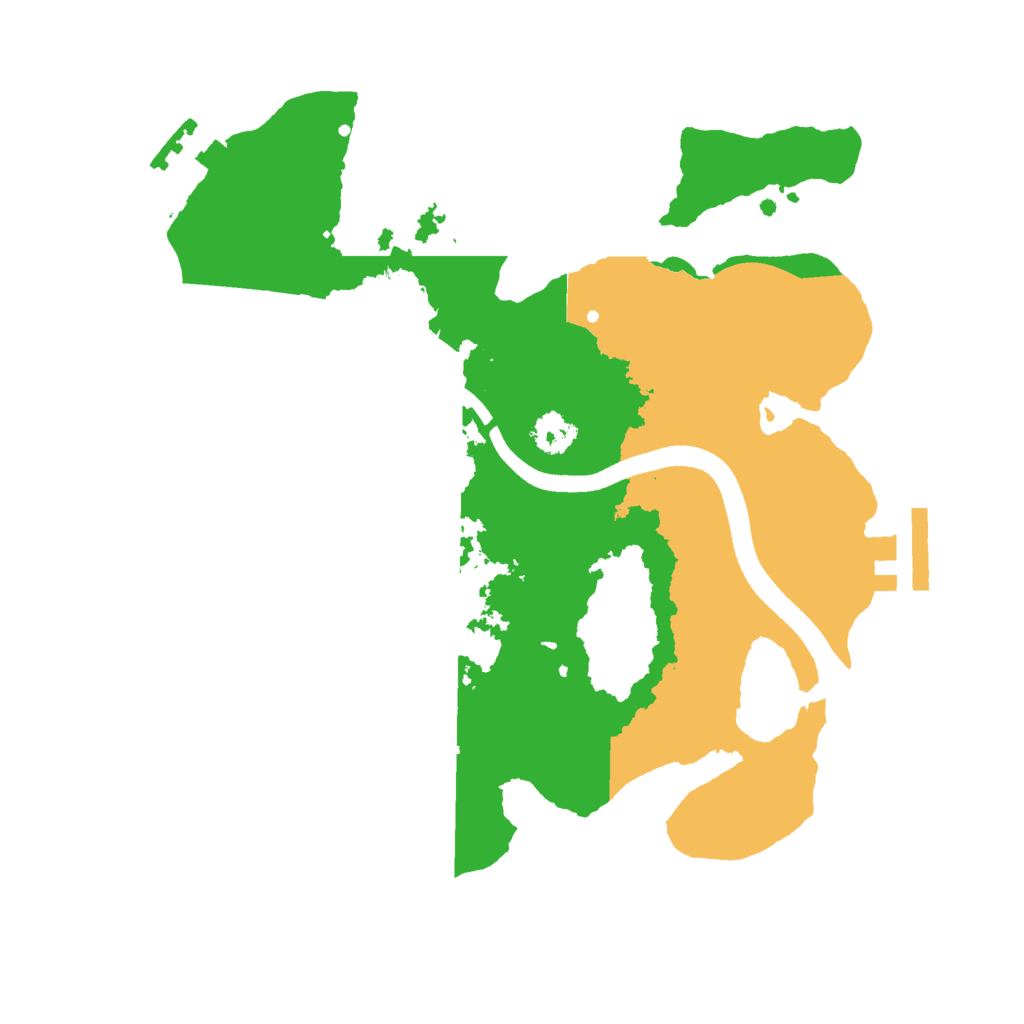 Biome Rust Map: Procedural Map, Size: 2500, Seed: 45736